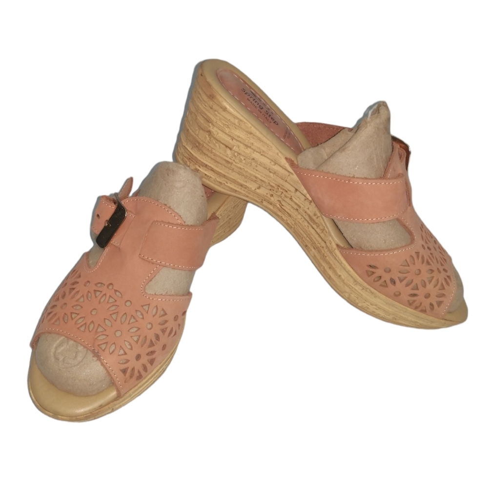 Spring Step Italian wedge sandals shoes, slip ons